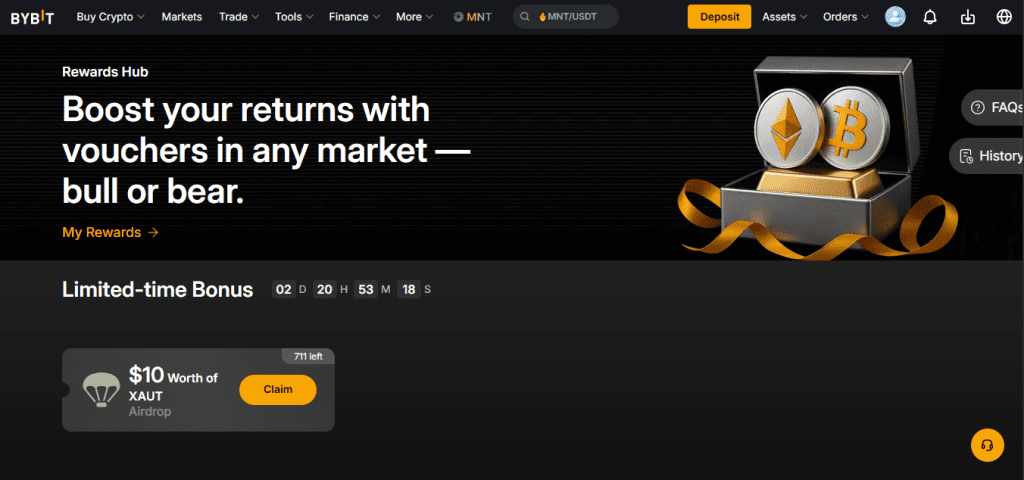 Information about bonuses and promotional offers on Bybit platform
