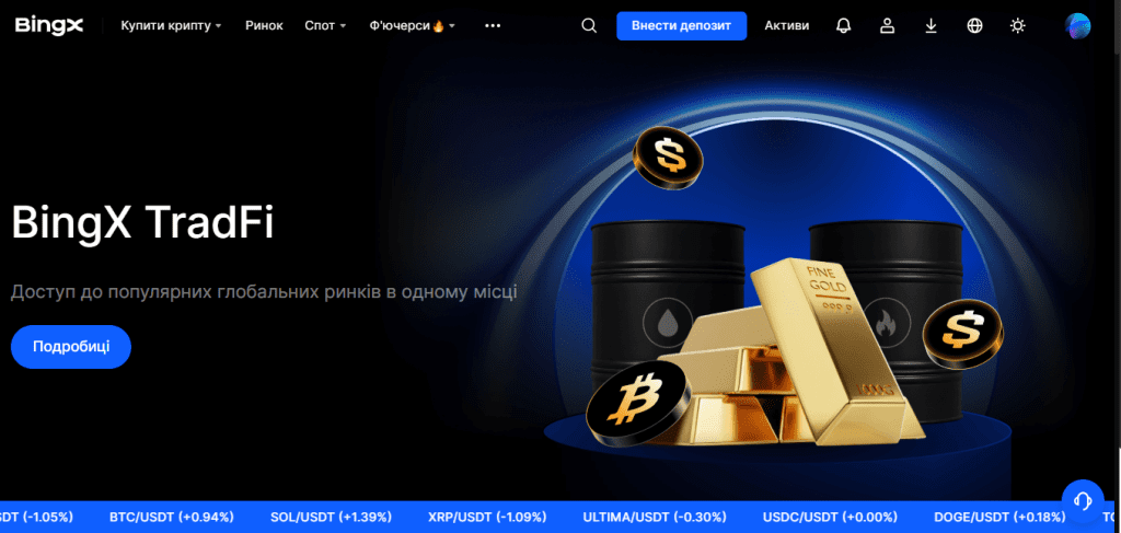 BingX — міжнародна криптобіржа для спотової та деривативної торгівлі.