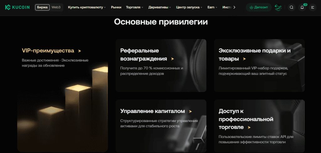 VIP-уровни на KuCoin