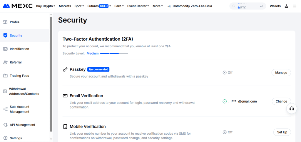 User security is a priority for MEXC
