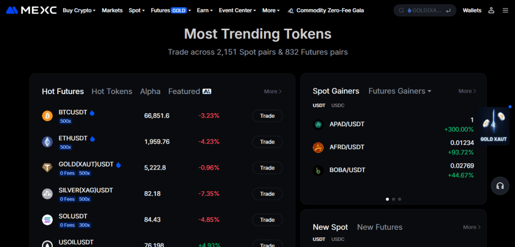Supported Cryptocurrencies on MEXC